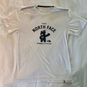 The North Face White Tee with Bear Graphic